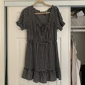 Black and White gingham mini dress